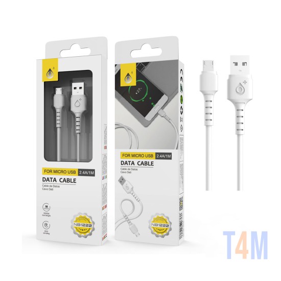 MICRO DATA CABLE ONEPLUS NB1222 2,4A 1M BRANCO